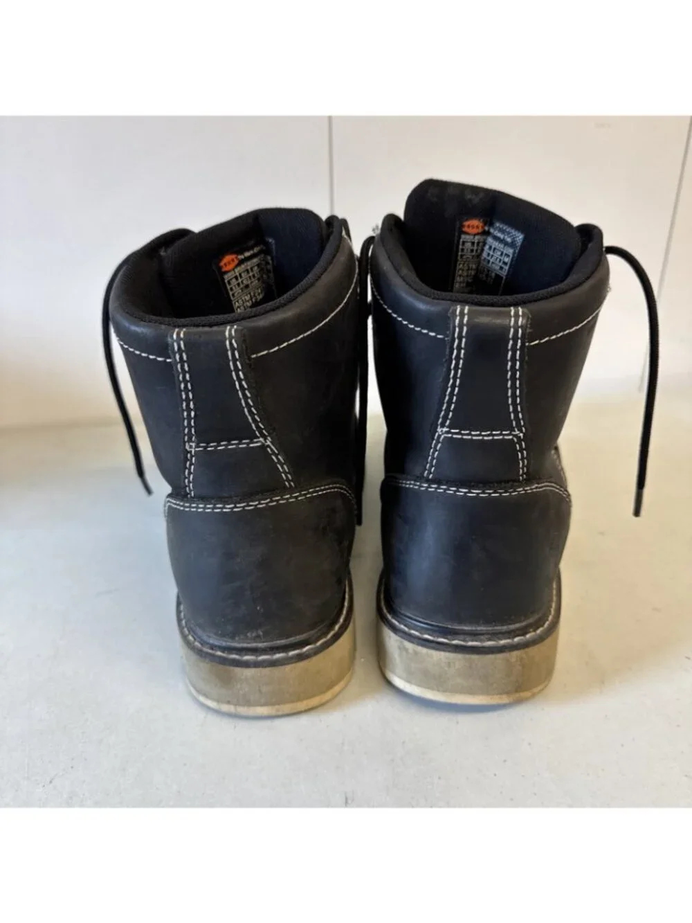 Brunt Marin 6in Black Leather Waterproof Work Boot Boots Composite Comp Toe 9.5